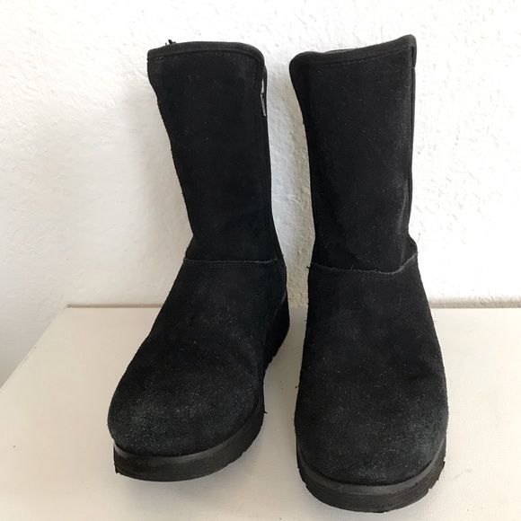 Skechers Women's Black Leather Suede Mid Calf Boot - Picture 2 of 11